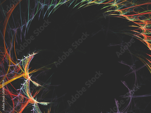 Abstract fractal art background, suggestive of astronomy and nebula. Computer generated fractal illustration art nebula. photo