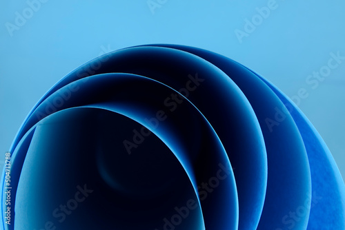 Abstract paper photography in blue