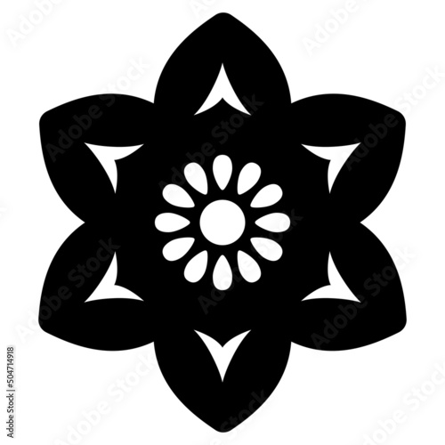 家紋です。花鉄線崩しといいます。