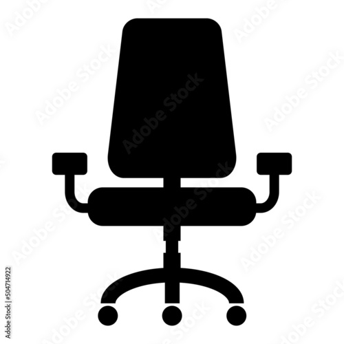 Office chair icon. Flat style. Vector illustration isolated on white background