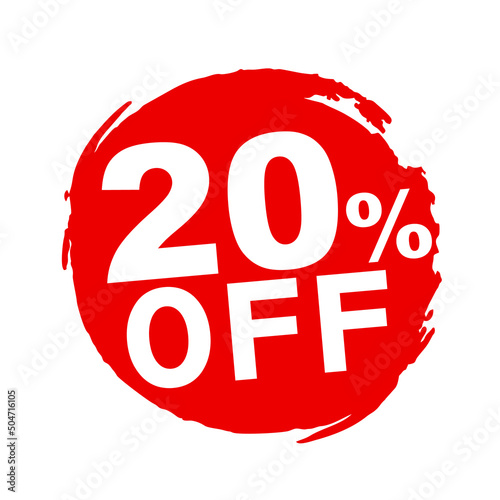 Sale of Special Offers and Discount Gradient Banner Template Vector Design. - stock vector 20% off
