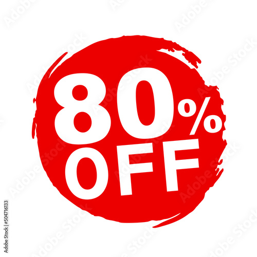 Sale of Special Offers and Discount Gradient Banner Template Vector Design. - stock vector 80% off
