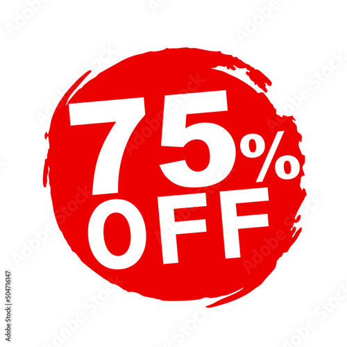 Sale of Special Offers and Discount Gradient Banner Template Vector Design. - stock vector 75% off
