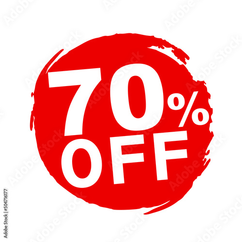 Sale of Special Offers and Discount Gradient Banner Template Vector Design. - stock vector 70% off
