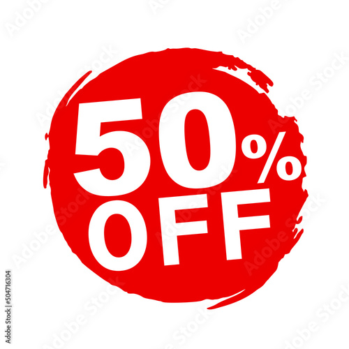Sale of Special Offers and Discount Gradient Banner Template Vector Design. - stock vector 50% off
