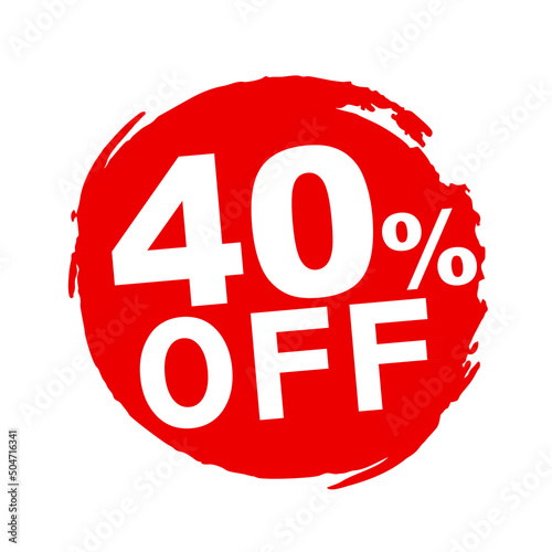 Sale of Special Offers and Discount Gradient Banner Template Vector Design. - stock vector 40% off
