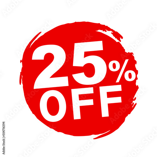Sale of Special Offers and Discount Gradient Banner Template Vector Design. - stock vector 25% off
