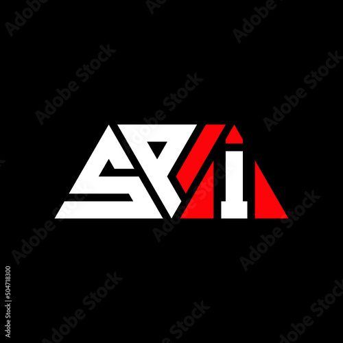 SPI triangle letter logo design with triangle shape. SPI triangle logo design monogram. SPI triangle vector logo template with red color. SPI triangular logo Simple, Elegant, and Luxurious Logo...