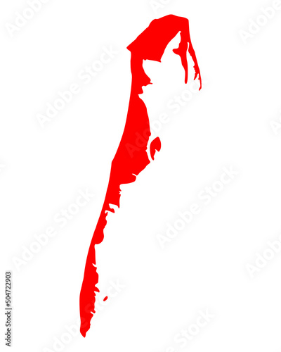 Karte von Hiddensee