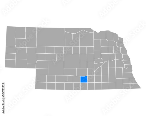 Karte von Kearney in Nebraska photo