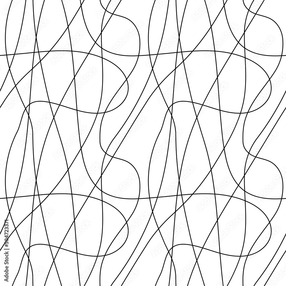 Seamless pattern. Abstract geometric background, intersecting curved lines. Vector design. Seamless pattern. Abstract geometric background, intersecting curved lines. Vector design.