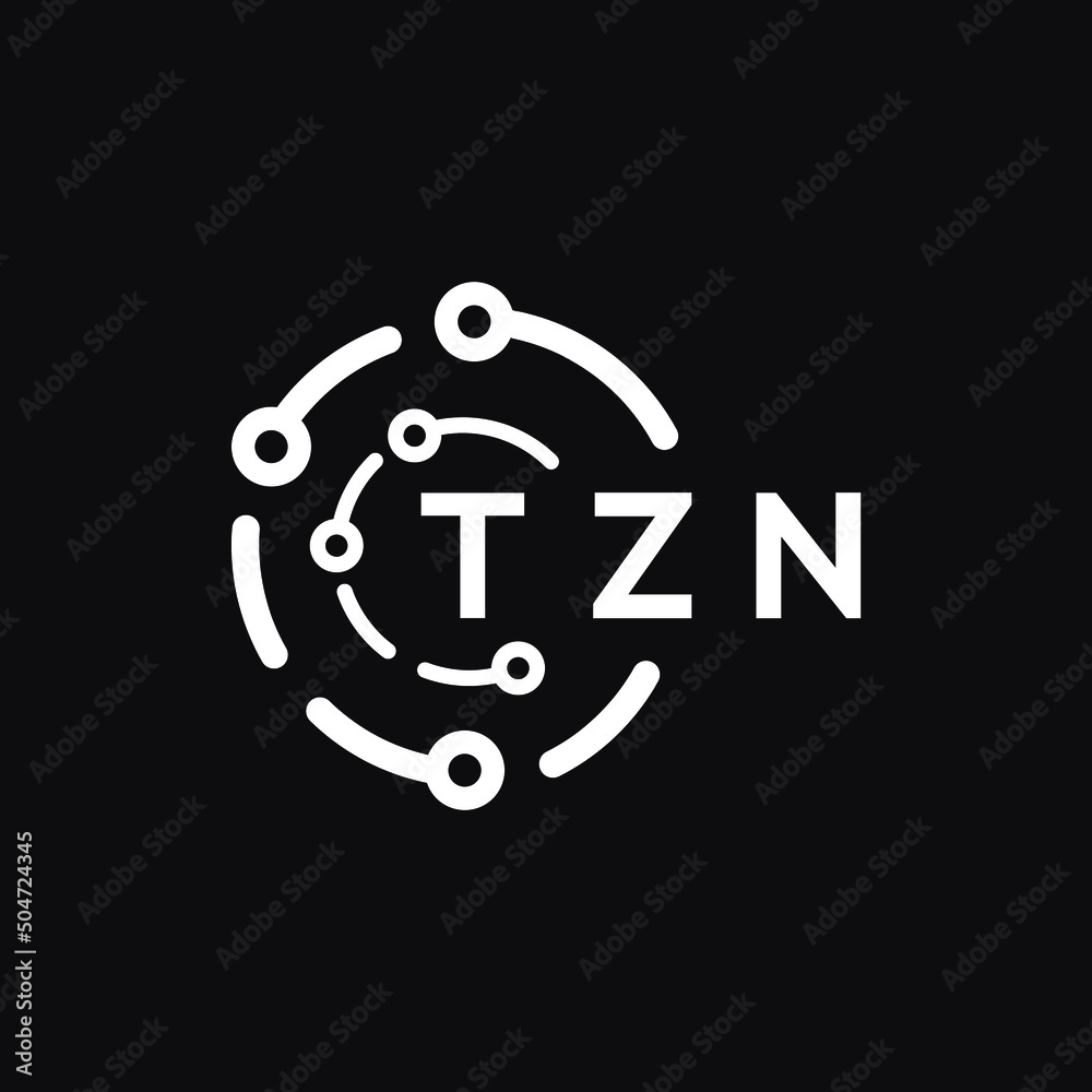 TZN letter logo design on black background. TZN creative initials letter logo concept. TZN letter design. TZN letter logo design on black background. TZN creative initials letter logo concept. TZN letter design.
