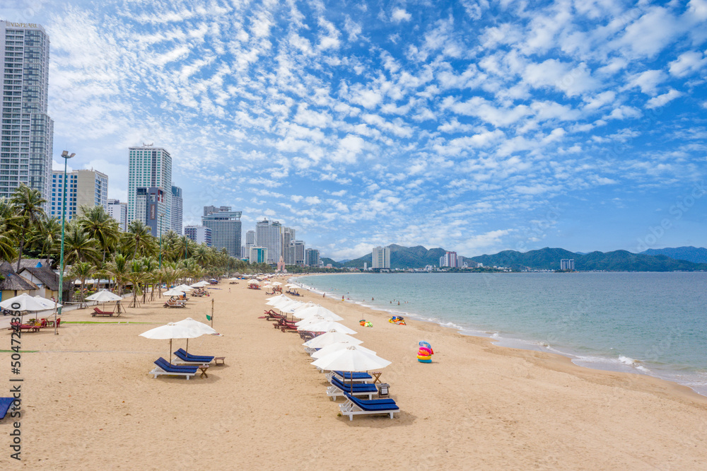 Aerial view Nha Trang city is so beautiful in the morning Aerial view Nha Trang city is so beautiful in the morning