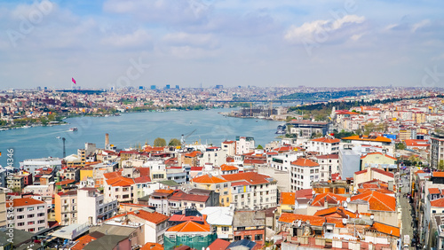 Great view of Istanbul from the Galata Tower.Turkey. European part of the city. © merlin74