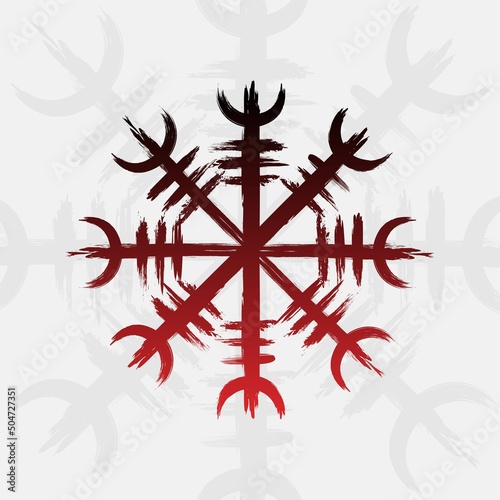 Runic viking grunge symbol design