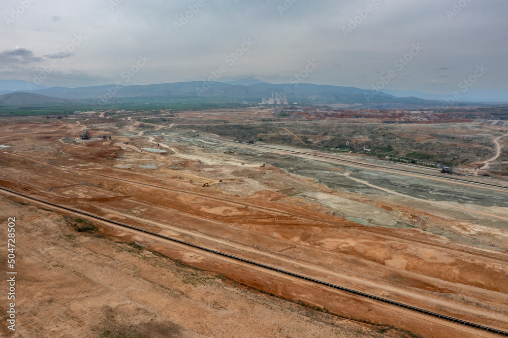 Aerial View from the lignite mine in Ptolemaida, Greece. Aerial View from the lignite mine in Ptolemaida, Greece.