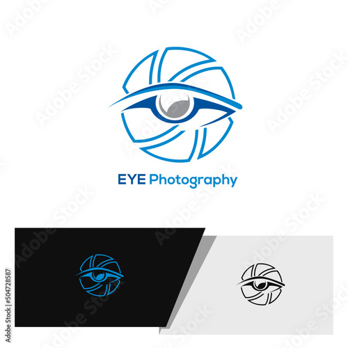 photography logo of eye in camera diaphragm 