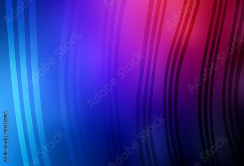Dark Blue, Red vector backdrop with curved lines.