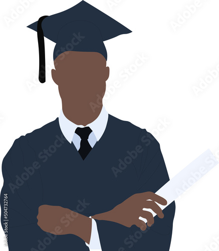 boy african american college graduate, student