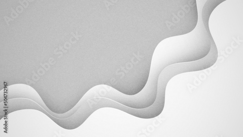 White background with paper art and texture grains design. Vector paper cut illustration. Eps10