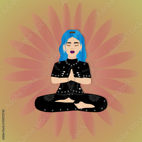 Yoga girl pose