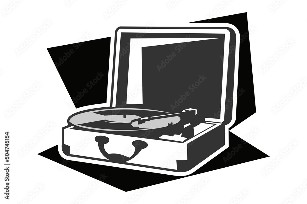 Gramaphone or phonograph Icon. simple drawing, icon Concept, vector illustration. vintage object Gramaphone or phonograph Icon. simple drawing, icon Concept, vector illustration. vintage object