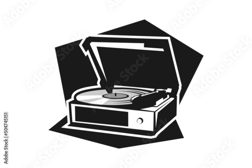 Gramaphone or phonograph Icon. simple drawing, icon Concept, vector illustration. vintage object
