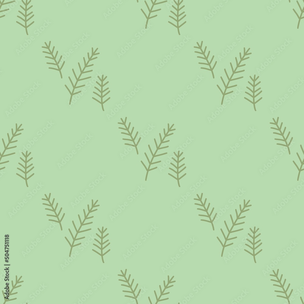 Floral seamless leaves branches pattern for fabrics and packaging and gifts and linens and kids and wrapping paper