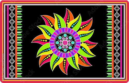 abstract floral ornament Ethnic ornament for fabrics, interiors, the Arabic style.