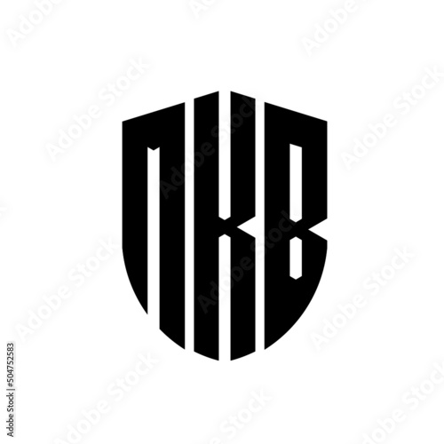 MKB letter logo design. MKB modern letter logo with black background. MKB creative  letter logo. simple and modern letter logo. vector logo modern alphabet font overlap style. Initial letters MKB  photo