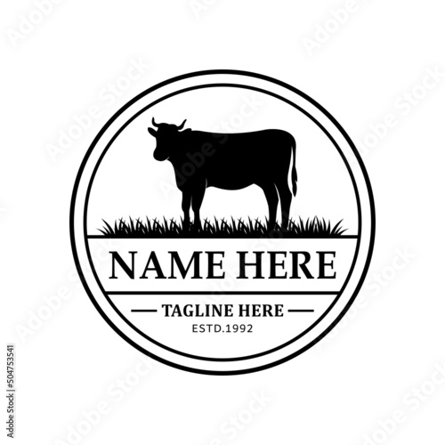 cow farm logo