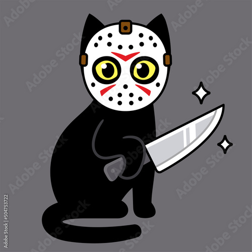 Funny Friday 13 Cute cartoon black cat