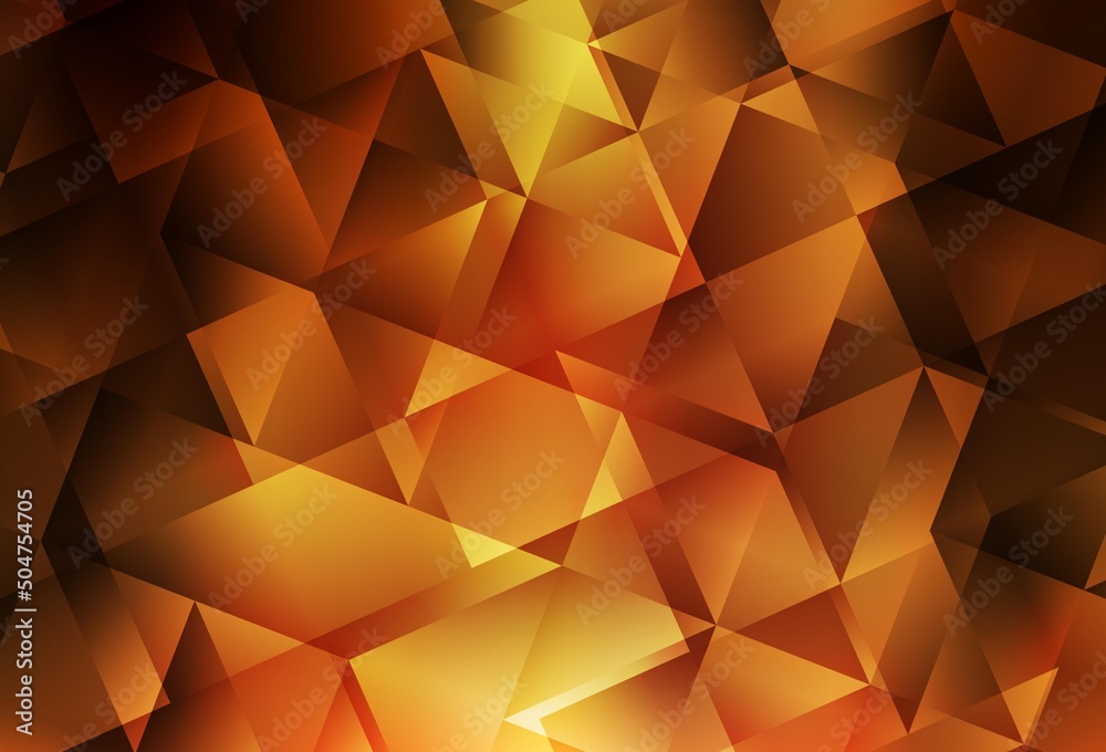 Dark Orange vector gradient triangles pattern. Dark Orange vector gradient triangles pattern.
