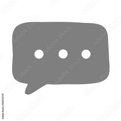 メッセージのアイコン　ラフな手書き風