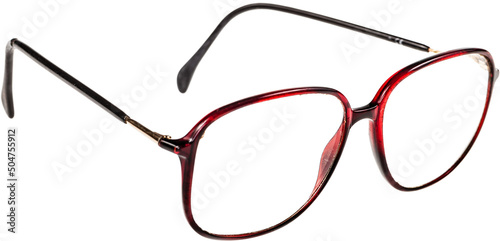Old glasses over white