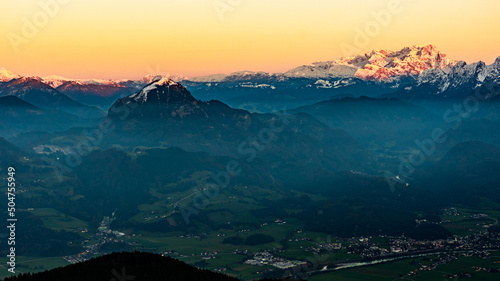Alps at sunset