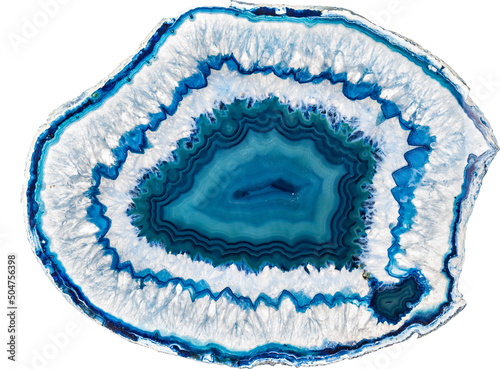 Blue agate crystal