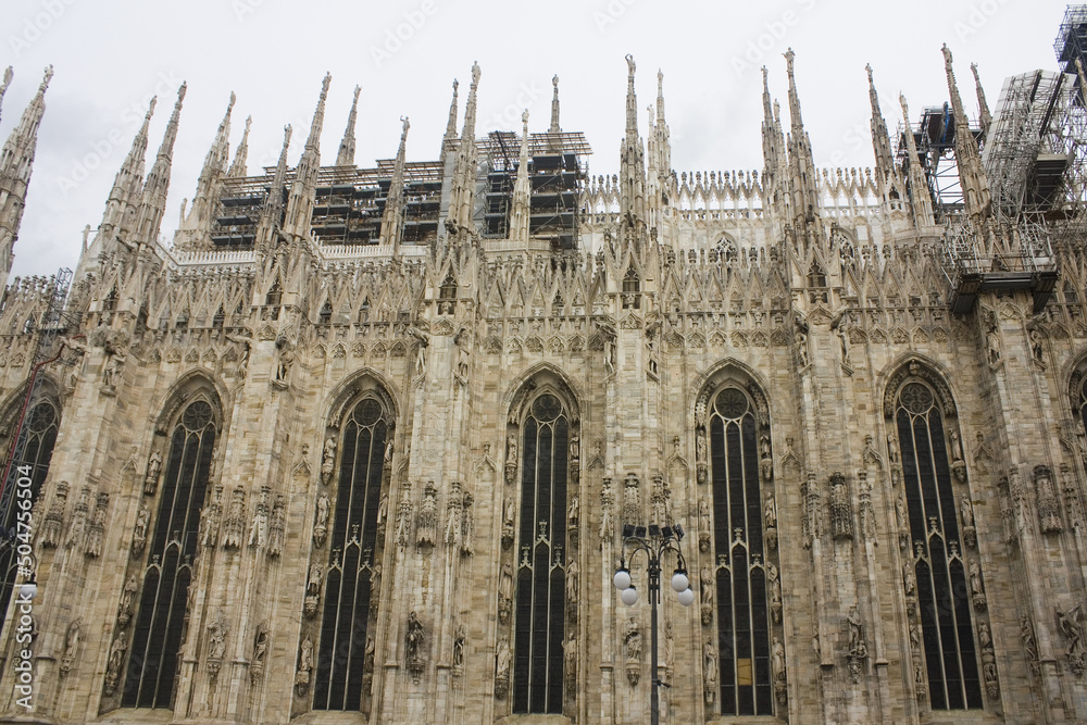 Fragment of Milan Cathedral (Duomo di Milano) in Milan	