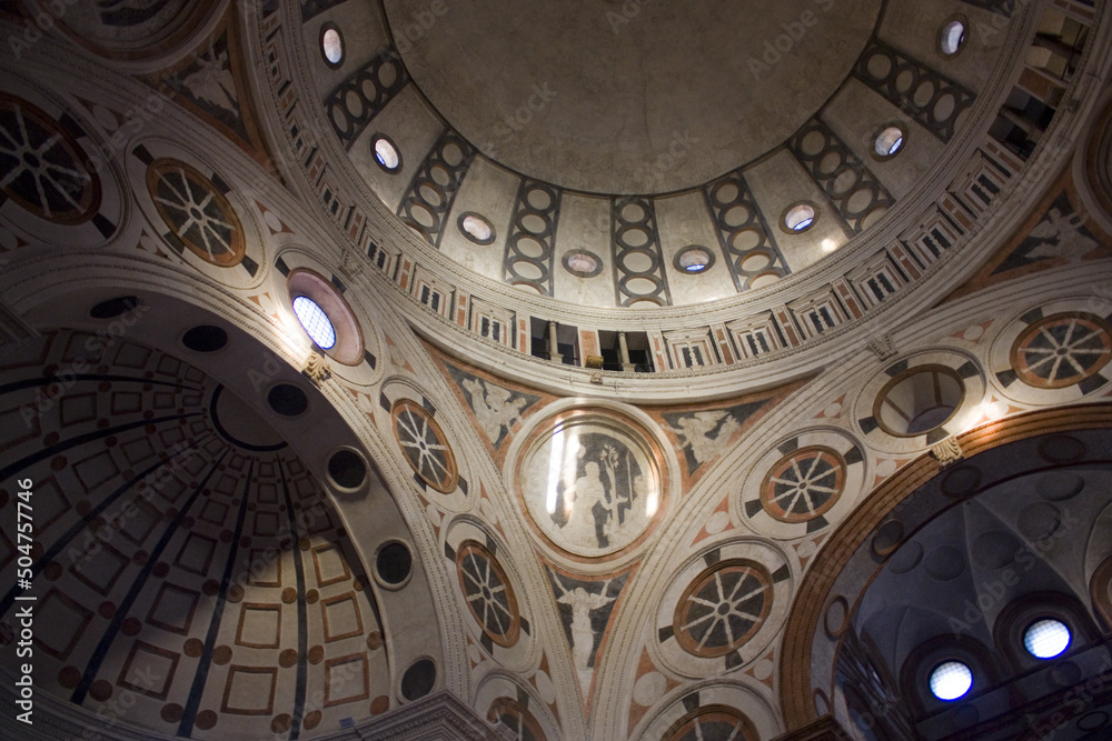 Interior of a Church of Santa Maria delle Grazie in Milan