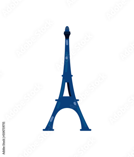 blue eiffel tower
