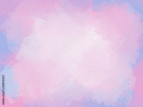Abstract mottled blue-pink background with light space in the center. © d_odin