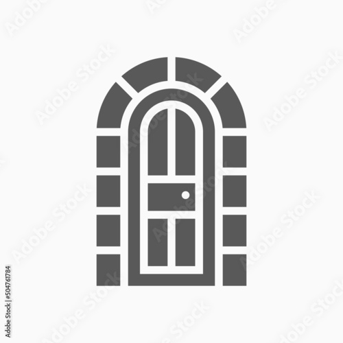 door icon, gate vector, wicket illustration