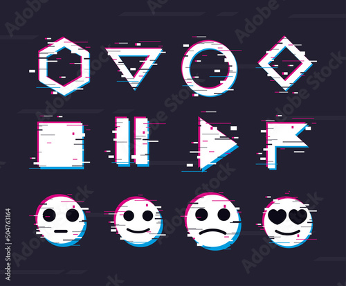twelve glitch forms