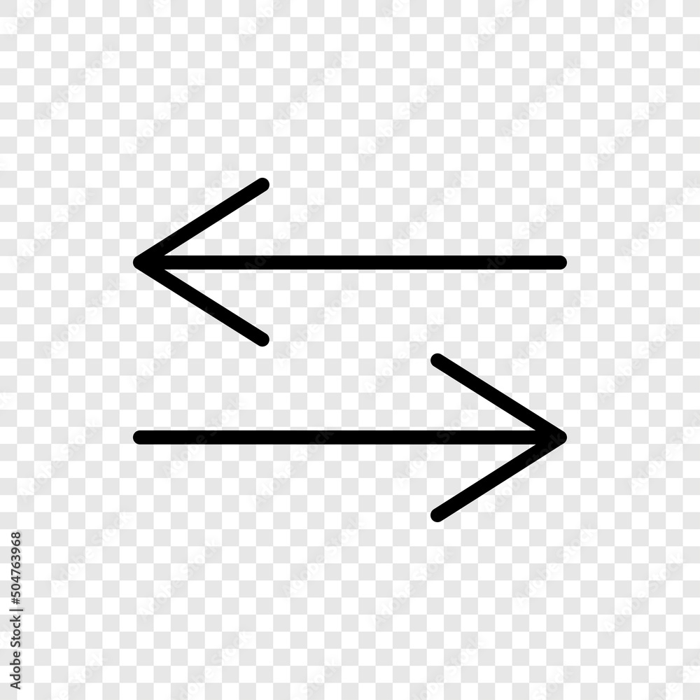 Exchange simple icon vector. Flat design. Transparent grid.ai Exchange simple icon vector. Flat design. Transparent grid.ai