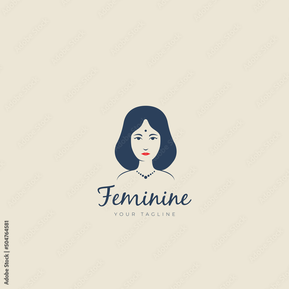 beauty female head illustration vector beauty female head illustration vector