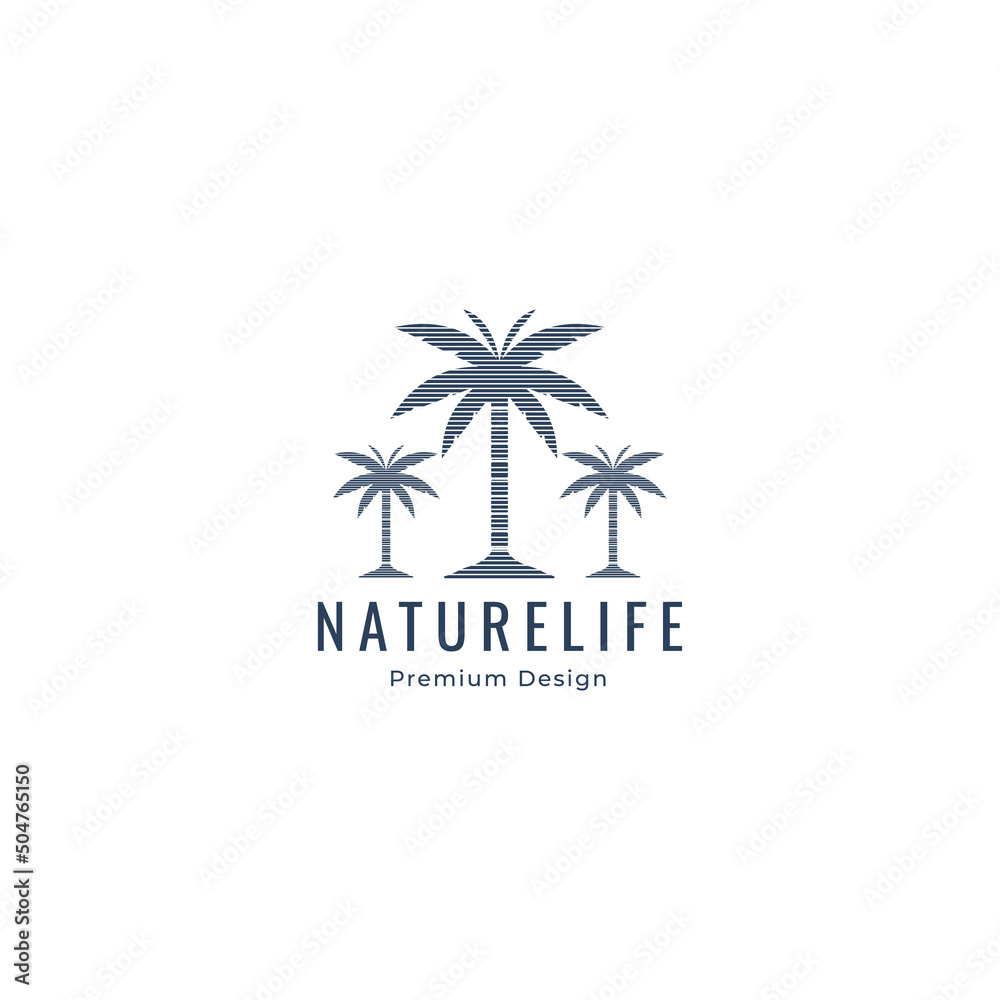 palm tree logo graphic vector