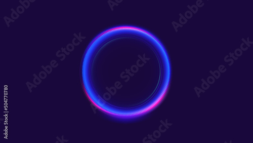 Fotografia Aura dot line particle circle ring background