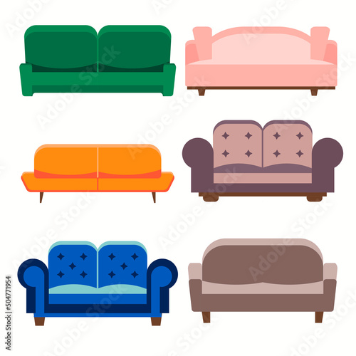 House sofa set. Classic apartment furniture