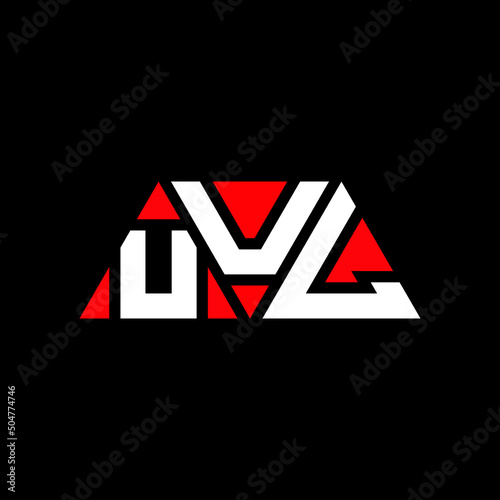 UUL triangle letter logo design with triangle shape. UUL triangle logo design monogram. UUL triangle vector logo template with red color. UUL triangular logo Simple, Elegant, and Luxurious Logo... photo