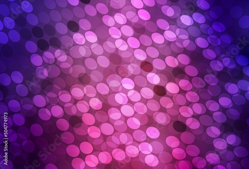 Dark Purple vector background with spots.